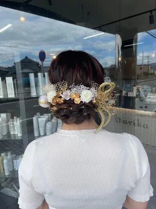 ロング ヘアアレンジ マキノ キョウカのヘアスタイル