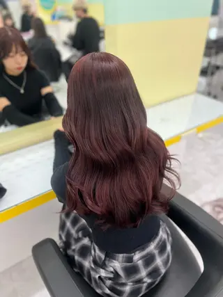 ロング カラー ヘアアレンジ 韓流トレンドヘア 🎀RINAKO🎀のヘアスタイル