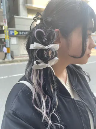 ロング SEAM アキホのヘアスタイル