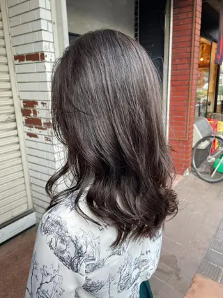セミロング スパイキーパーマ 柏NO1 藤本葉のヘアスタイル
