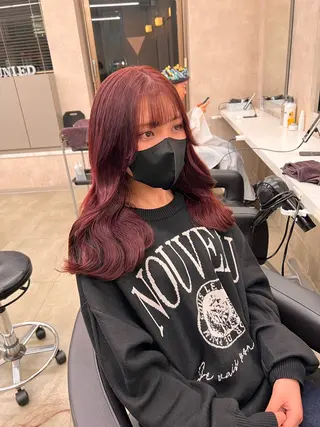 セミロング カラー 💖札幌カラー 指名No.1💖玲奈のヘアスタイル
