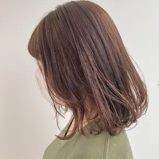 ミディアム カラー 神奈川大学最寄り白楽 三本松巧のヘアスタイル