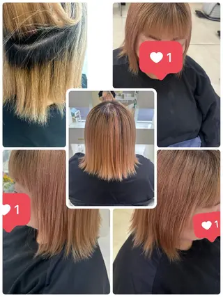 セミロング タカハシ リナのヘアスタイル
