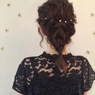 セミロング ヘアアレンジ 市川 千夏のヘアスタイル