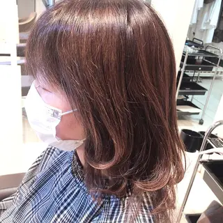 ミディアム 髪質改善&ストレート ✂︎鈴木青樹のヘアスタイル
