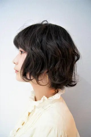 ショート カラー パーマ ヘアアレンジ terra✂️川嶋 大輔のヘアスタイル