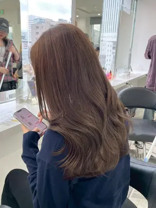 カラー *ブリーチなし🤎 透明感カラー🤎のヘアスタイル