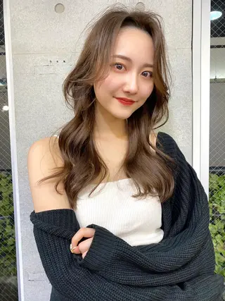 セミロング カラー 似合わせレイヤー 🇰🇷荒木洋文のヘアスタイル