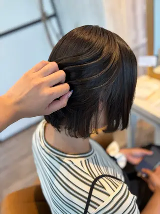 ショート カラー yui🥀/ボブ /ブリーチなしカラーのヘアスタイル