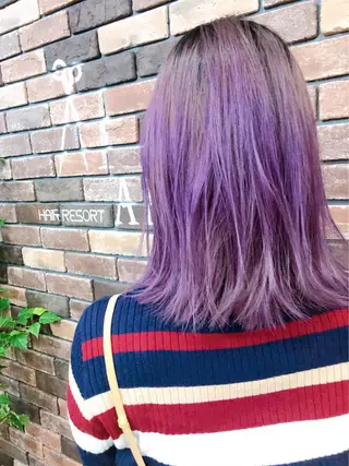 ミディアム カラー イヤリングカラー Ai 浅草橋店のヘアスタイル