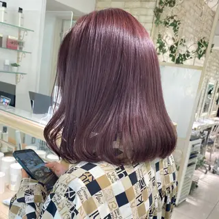 ミディアム カラー 透明感カラー 古山 結季🌙🖤のヘアスタイル