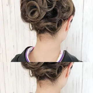 セミロング ヘアアレンジ ヘアサロンオスカー 岸和田蛸地蔵店のヘアスタイル