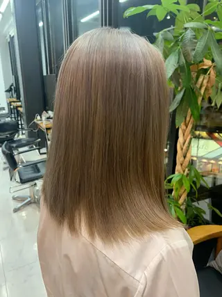 セミロング カラー 🤍垢抜け♡透明感 カラーmoeka🤍のヘアスタイル