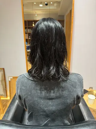 ミディアム 大人可愛い♡コテ巻き パーマ🌼杉田 萌恵のヘアスタイル