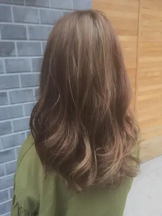 ロング カラー パーマ ヘアアレンジ マツエク・マツパ 【白髪ぼかし 専門GBG】自由が丘のヘアスタイル