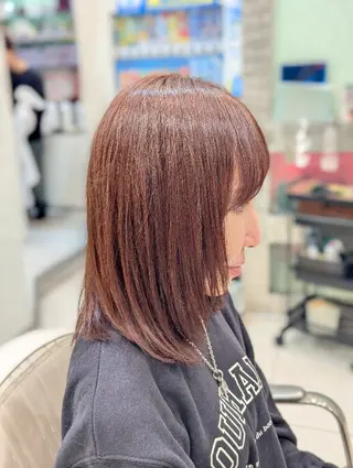 ミディアム カラー 髪質改善 カミムラのヘアスタイル