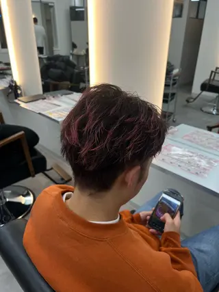 ショート カラー メンズ RIENS 高森俊輔のヘアスタイル