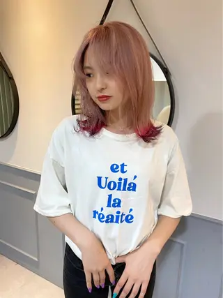 ミディアム 重里 瑠花のヘアスタイル