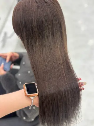 ロング まろっと艶感ブラウン ベージュ🤍まなかのヘアスタイル