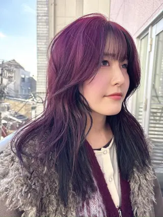 セミロング ブリーチ🌟リタッチ 🎠KANON🎡のヘアスタイル