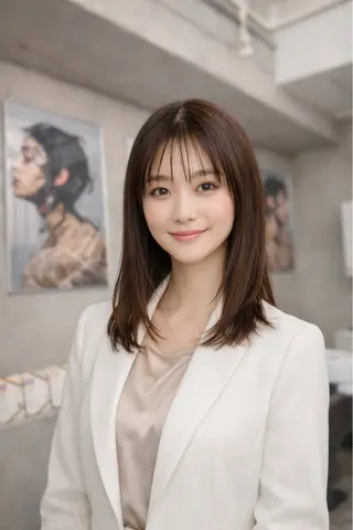 セミロング 透明感カラー✨️山内 七鐘のヘアスタイル