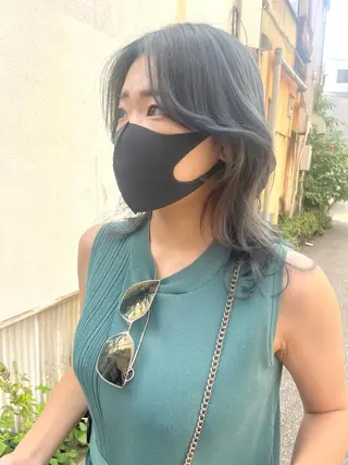 ミディアム 🟣niw SHUNNA🟣のヘアスタイル