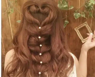 セミロング ヘアアレンジ ヘアセット CAnameのヘアスタイル