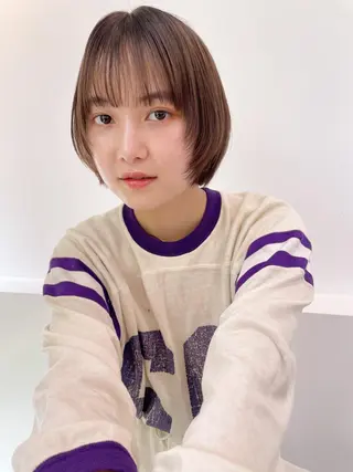 ショート カラー パーマ 💖美髪矯正💖 辻未侑のヘアスタイル
