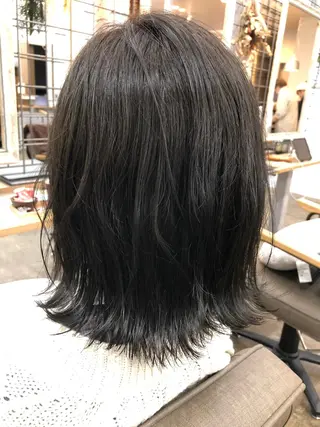 セミロング カラー ヘアアレンジ カノエ 松江学園店のヘアスタイル