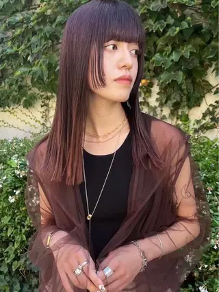 カラー ⟡.·*sayaka 🦋透明感カラーのヘアスタイル