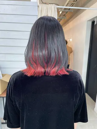 ミディアム ブリーチ有無Wカラー メンズパーマ大成のヘアスタイル
