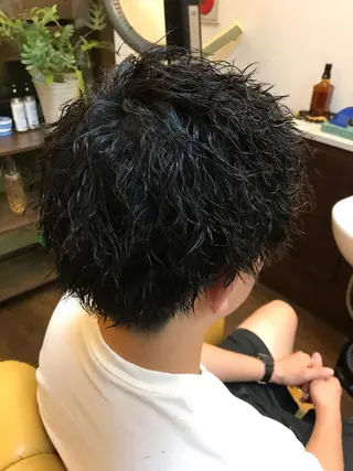 パーマ メンズ 【コテパーマ】イトウ シンゴのヘアスタイル