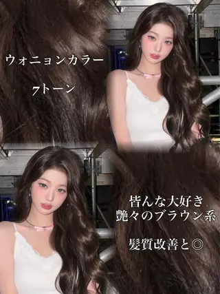 ロング カラー 新宿/韓国レイヤー 髪質改善カラー/角所のヘアスタイル