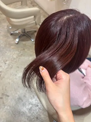 ミディアム カラー 佐藤 優里のヘアスタイル