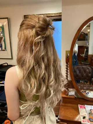 ロング ヘアアレンジ 森 陽子のマツエク・マツパデザイン