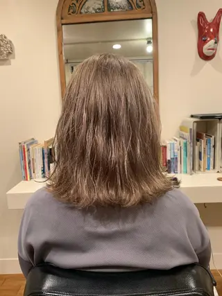 ミディアム カラー 村田 陸のヘアスタイル