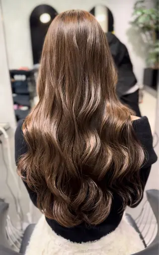 ロング パーマ 【レイヤーカット】 関根【コテ巻パーマ】のヘアスタイル