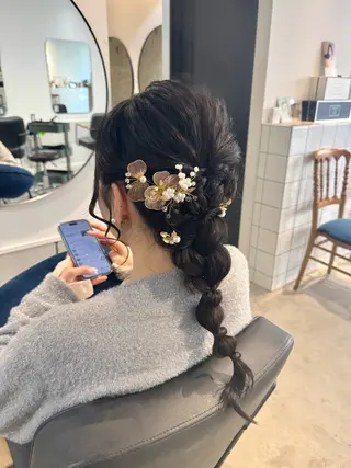 ヘアアレンジ 𝐇𝐢𝐧𝐚 ⟡.·のヘアスタイル