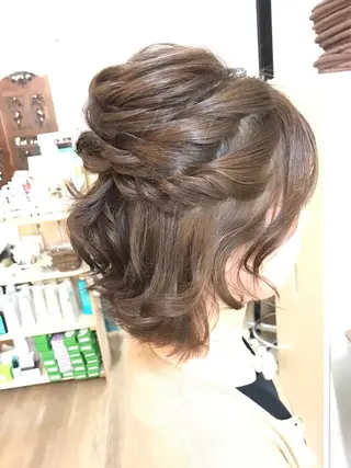 ミディアム ヘアアレンジ 早朝✨ヘアセット 着付け/清水玲歌のヘアスタイル