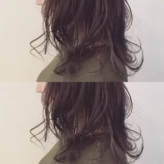 ミディアム カラー 池田 真由美のヘアスタイル
