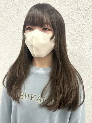 ロング カラー レイヤーカット☆顔ま わりカット＊田村りおのヘアスタイル