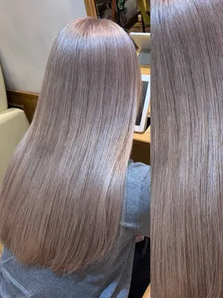 ロング カラー 👑髪質改善wカラー /ハイトーン/アユカのヘアスタイル