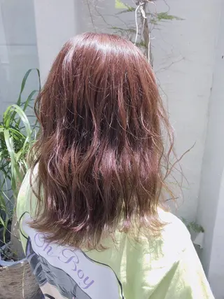 ミディアム カラー メンズパーマ/ エクステ🌞セナのヘアスタイル