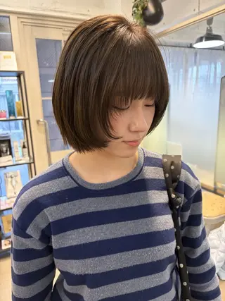 ミディアム カラー 赤み消しカラー/ ナチュラル/トモキのヘアスタイル