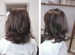ミディアム カラー kijima ricoのヘアスタイル