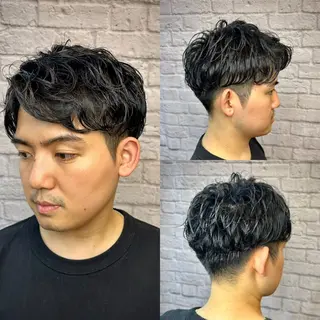 ショート カラー パーマ メンズ 【メンズパーマ/フェ ード特化】小野田悠希のヘアスタイル