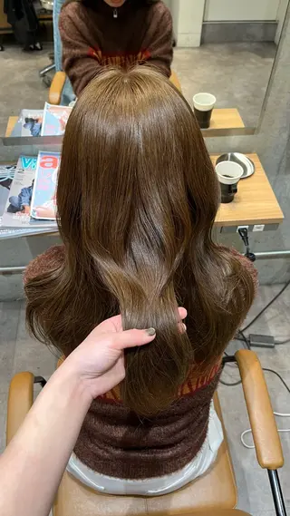 ロング カラー ショート/コテ巻き風 kanohaのヘアスタイル