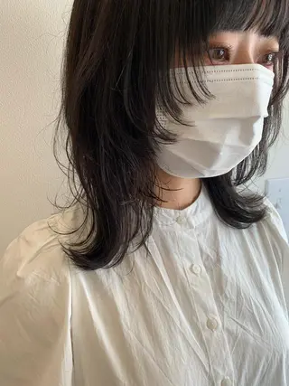 ミディアム カラー MARU パーマ/レイヤーのヘアスタイル