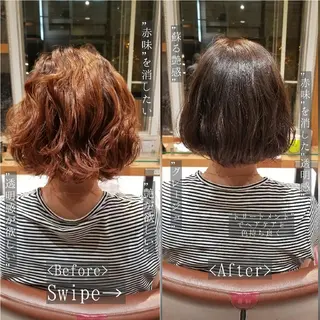 カラー ミディアム 田中 孝征のヘアスタイル