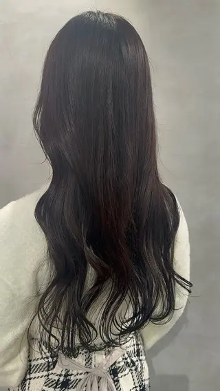 ロング カラー 銀座レイヤーカット ×シースルー前髪のヘアスタイル